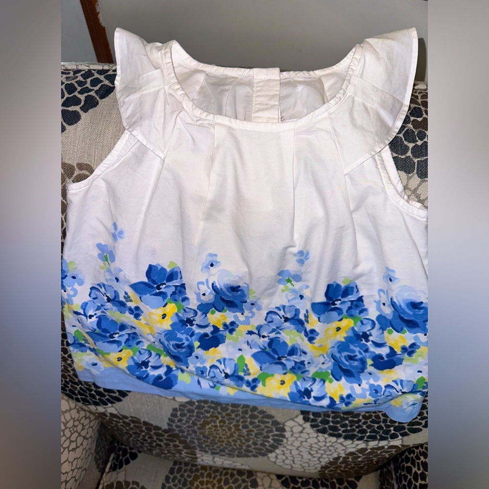 Janie & Jack, girls, size 6, white and floral dress
